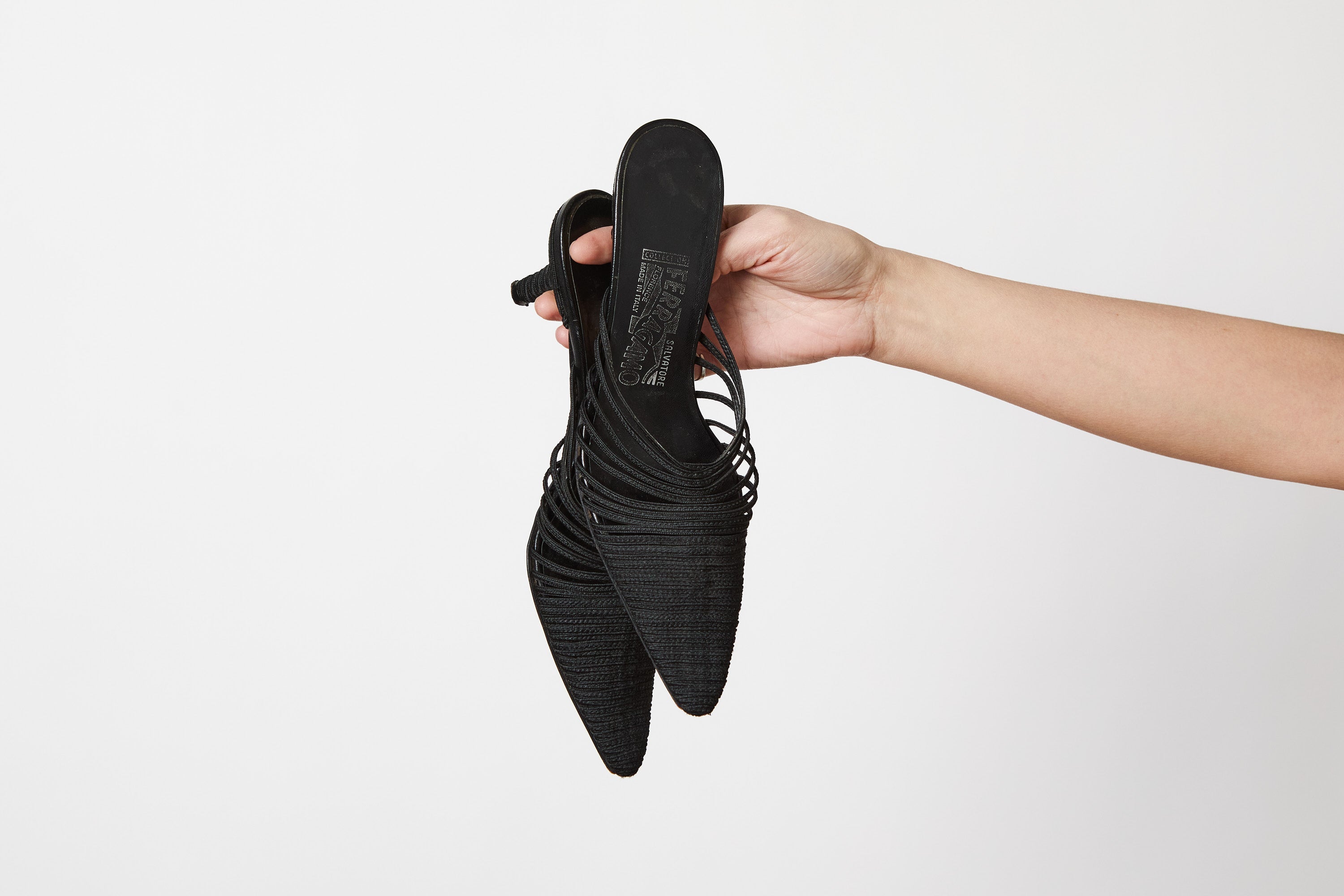 Salvatore Ferragmo Strap Kitten Heel