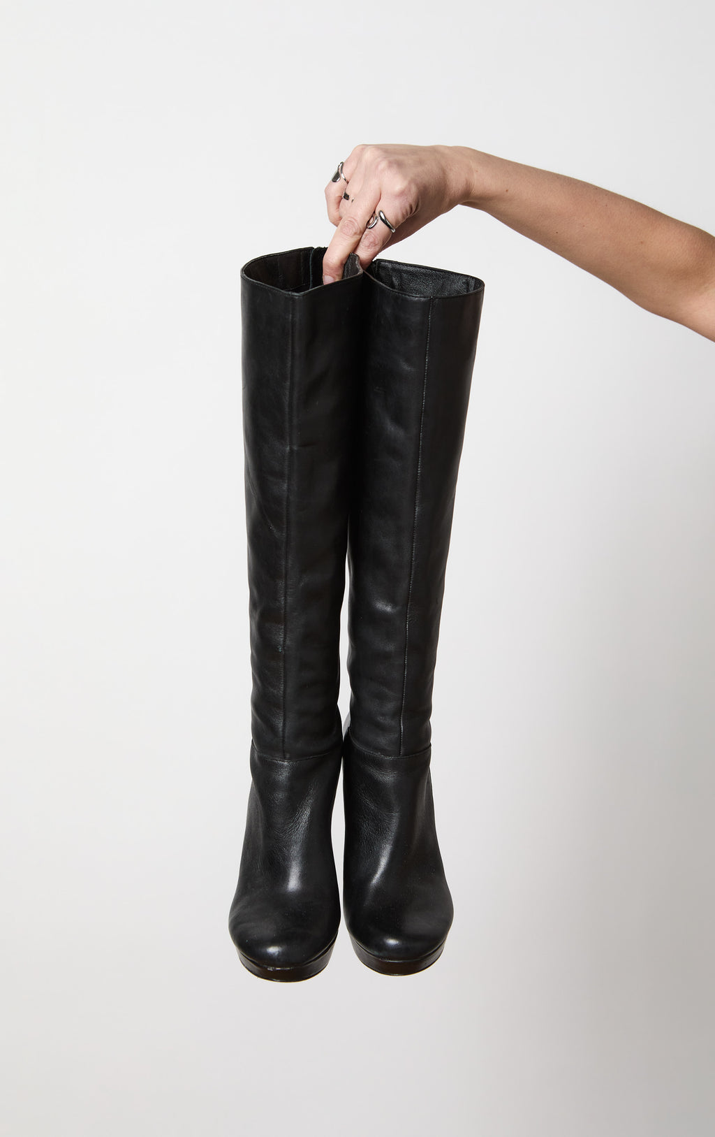 Black Wedge Boot