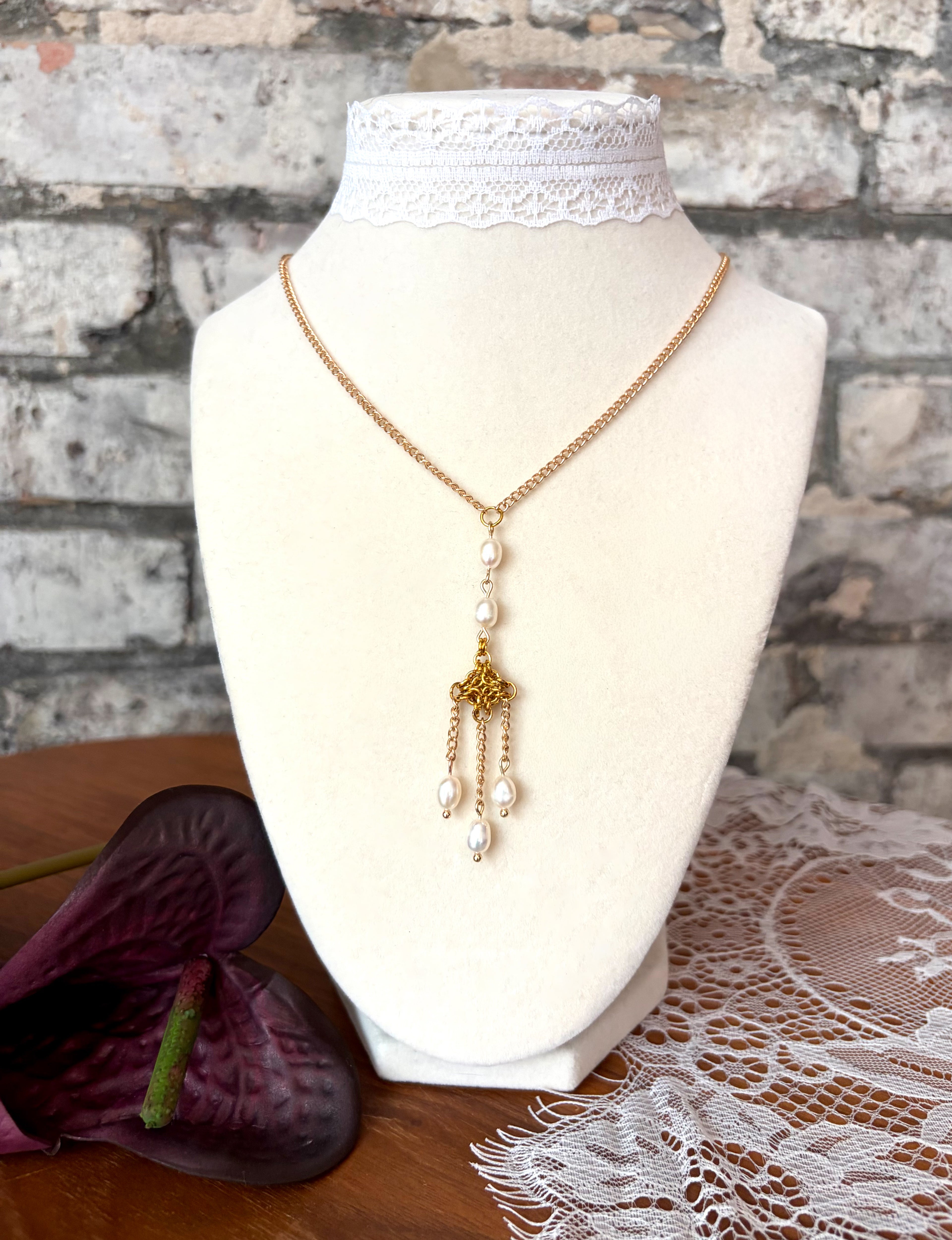 Gold Chainmail Necklace - Dear You Are Beloved