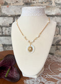 Gold Pearl Sacrosanct Heart Necklace - Dear You Are Beloved