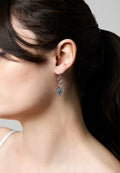 Silver Sacred Heart Earrings